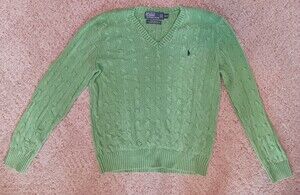 Polo by Ralph Lauren cableknit pullover Silk sweater